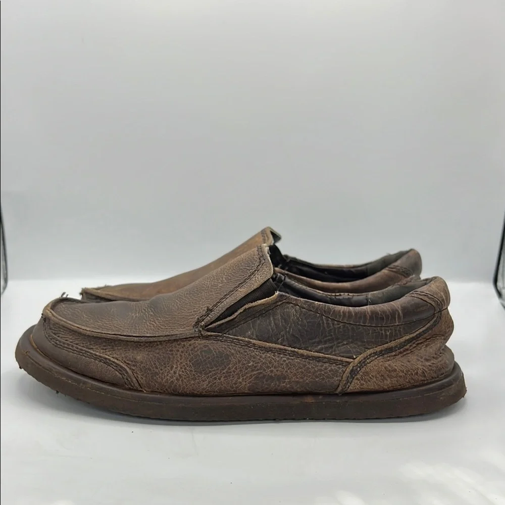 BED|STU Slip On Distressed Brown Loafers‎ Casual